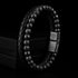 Lederarmband geflochten mit lava steinen gravierbar Uniqal